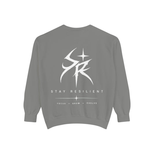 Comfy Stay Resilient Sweatshirt — Graphic Back Logo Crewneck