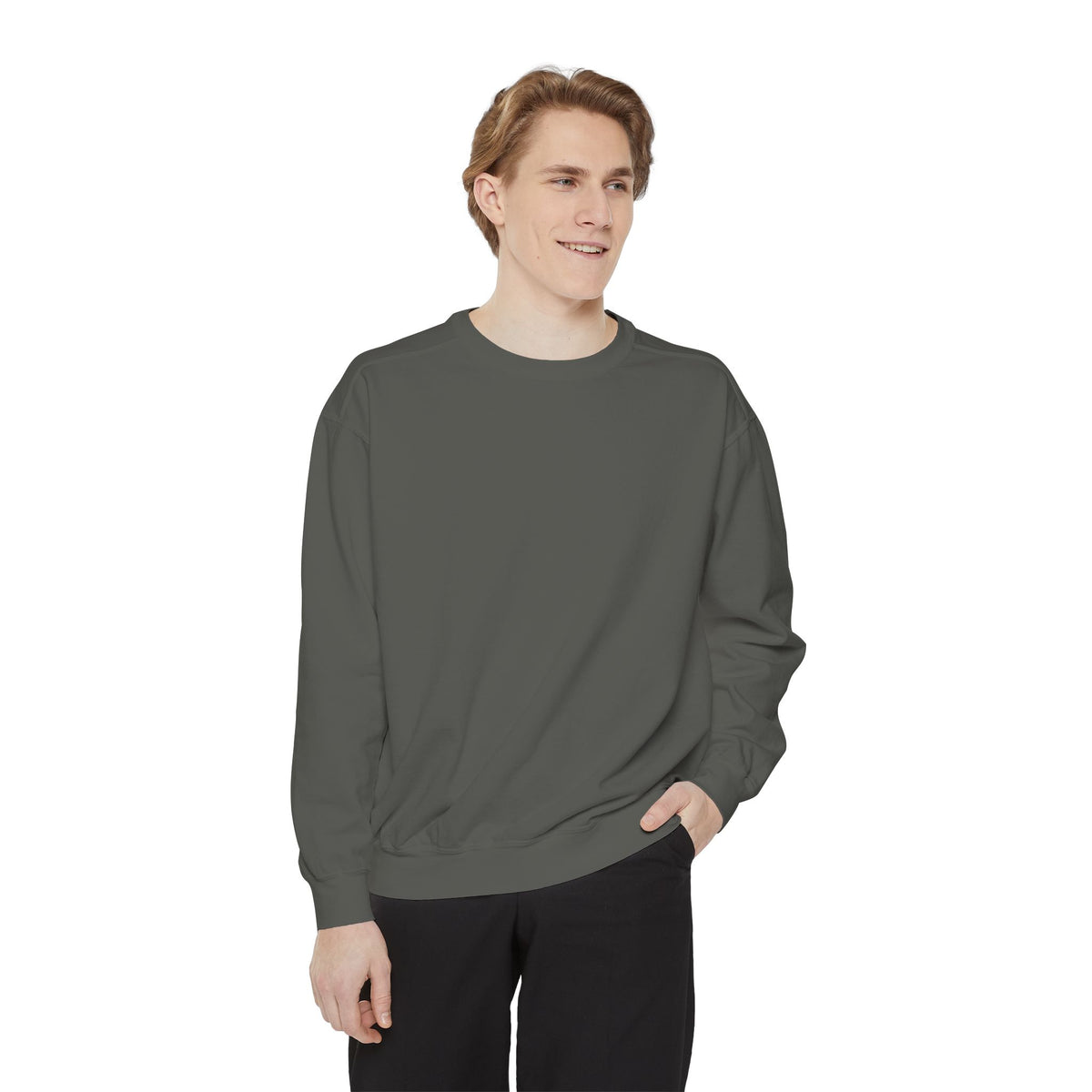 Comfy Stay Resilient Sweatshirt — Graphic Back Logo Crewneck