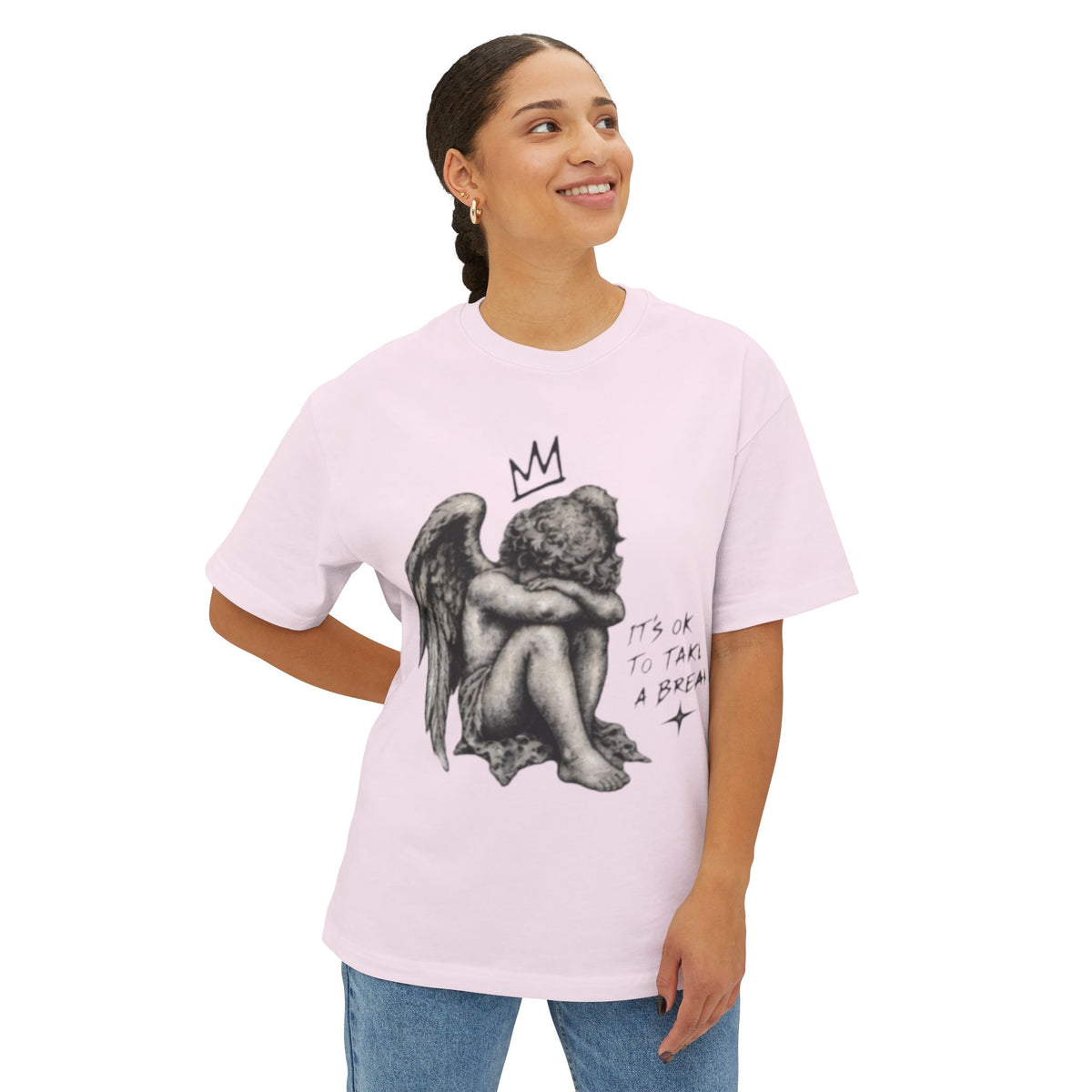 Casual T-Shirt,     It's Ok To Take A Brake.  Unisex Oversized T-Shirt Stay Resilient