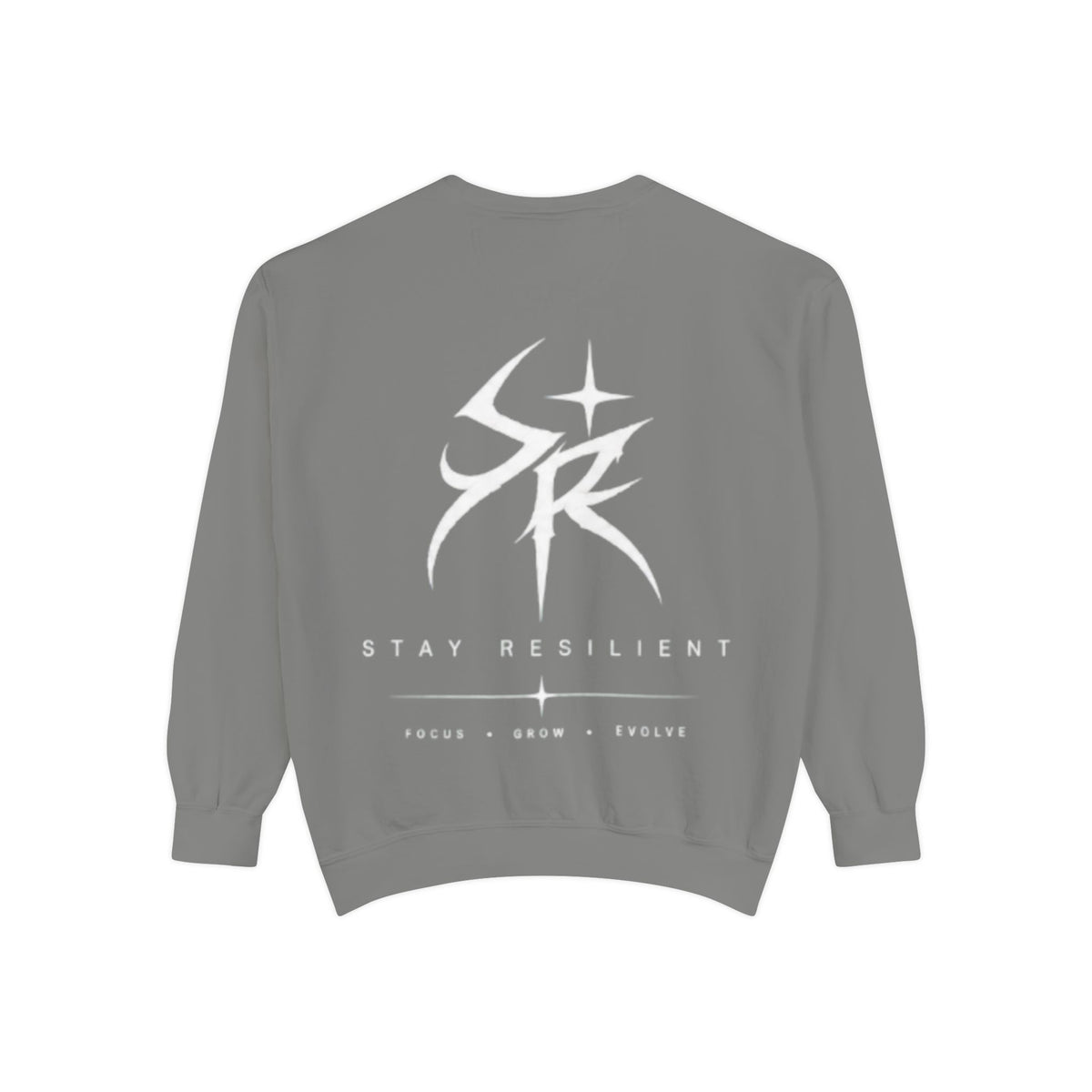 Comfy Stay Resilient Sweatshirt — Graphic Back Logo Crewneck