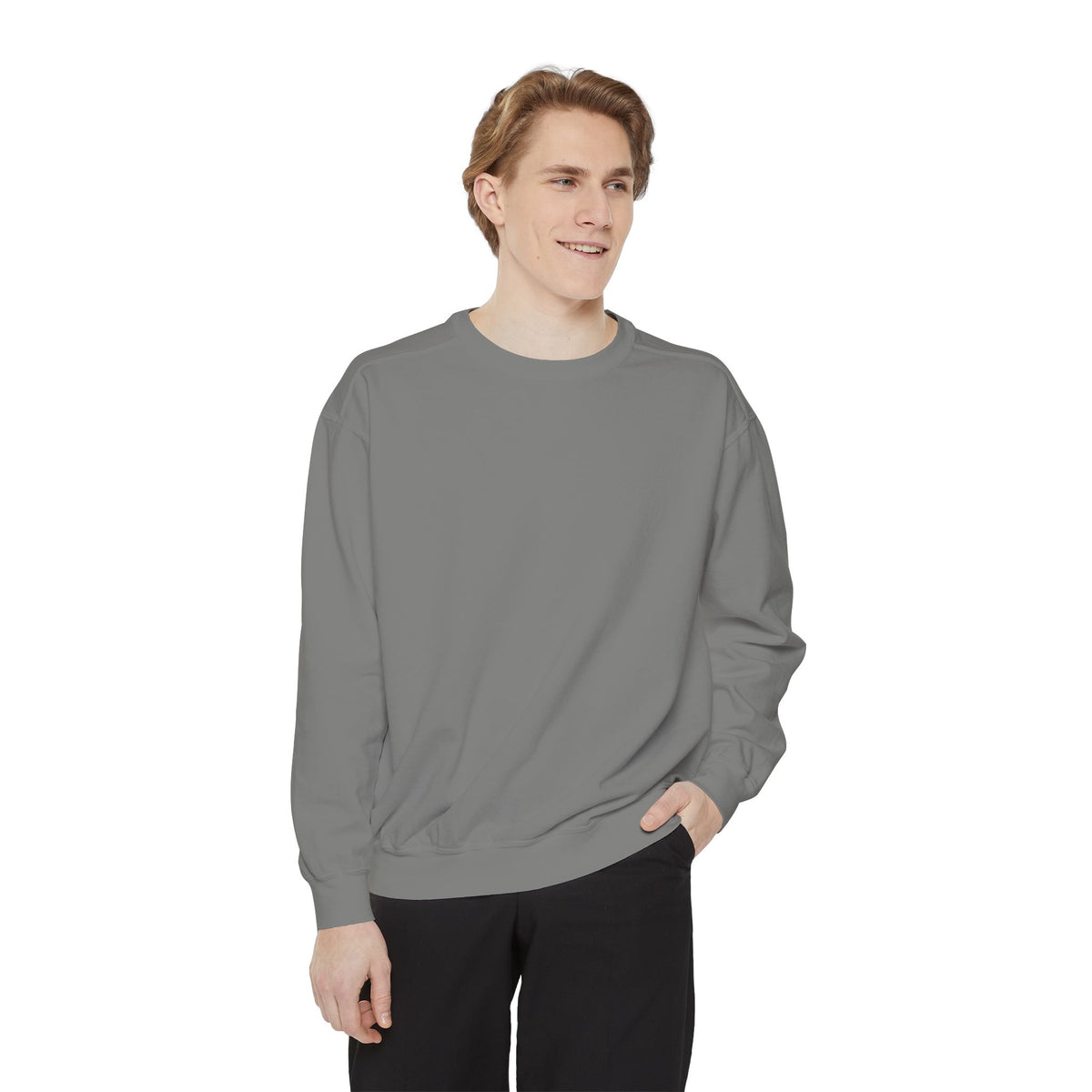 Comfy Stay Resilient Sweatshirt — Graphic Back Logo Crewneck