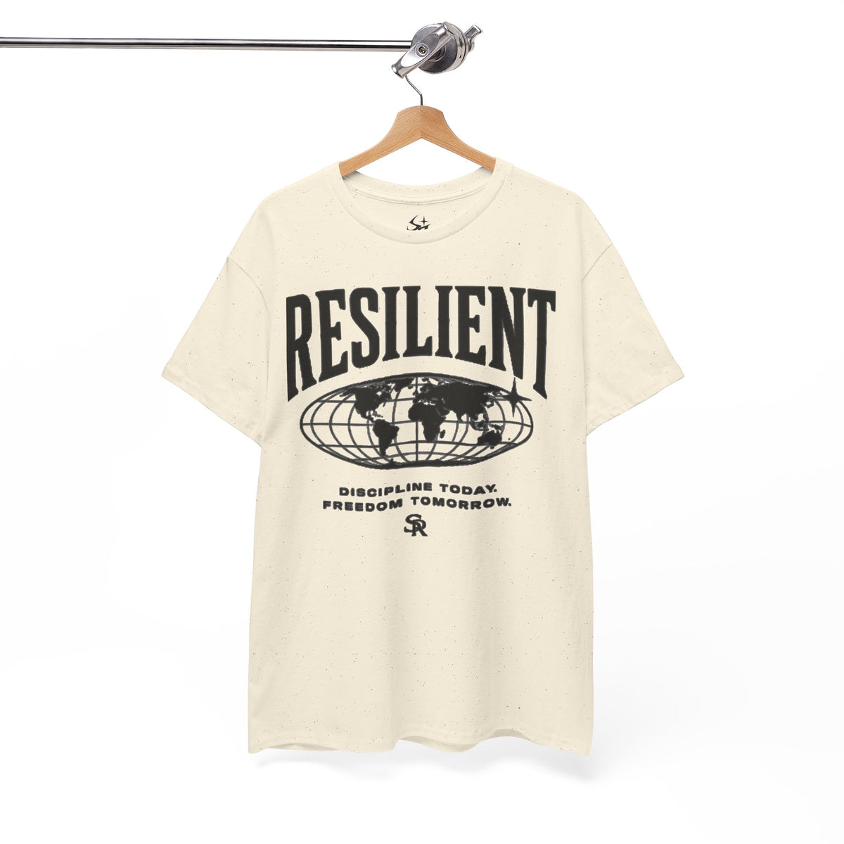 Motivational T-Shirt,  Resilient Globe T‑Shirt  "Discipline Today, Freedom Tomorrow"