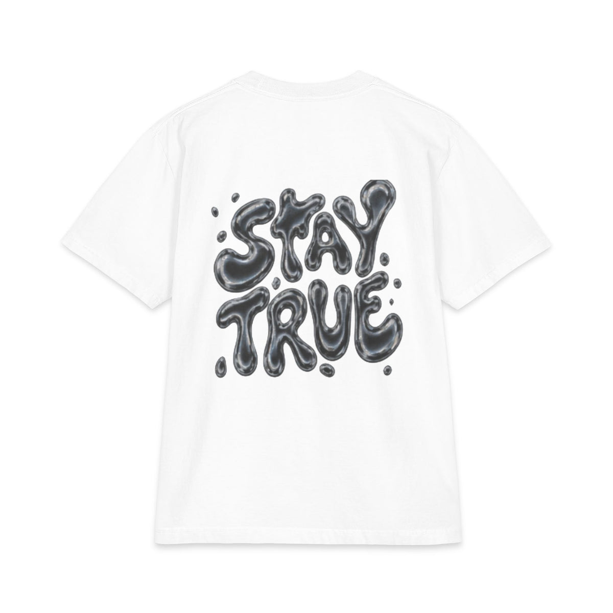 Heavyweight T‑Shirt — Graphic 'Stay True' Drip Design SR