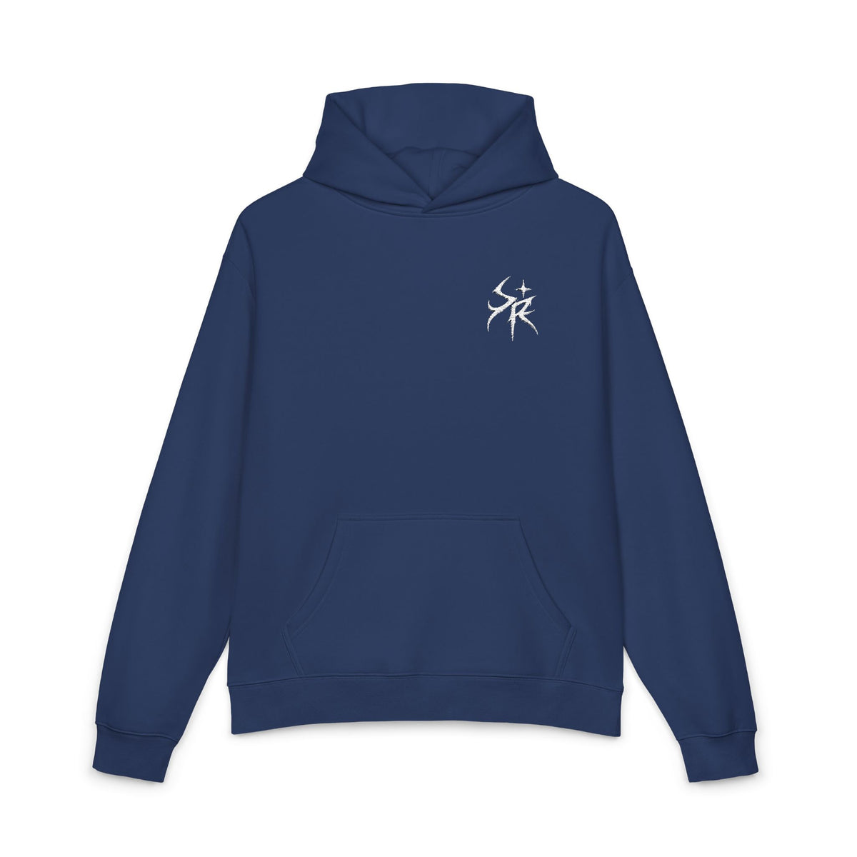 Minimal Black Hoodie, Embroidery Style