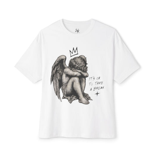 Casual T-Shirt,     It's Ok To Take A Brake.  Unisex Oversized T-Shirt Stay Resilient