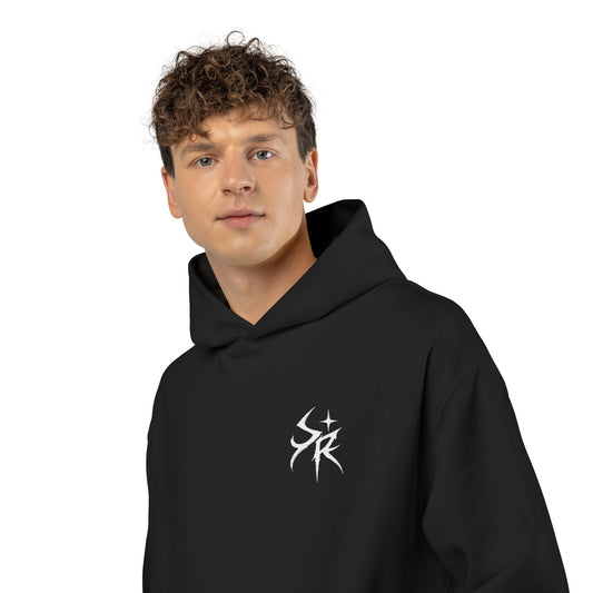Minimal Black Hoodie, Embroidery Style