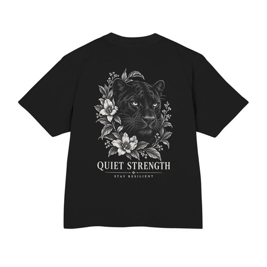 Black T‑Shirt — Floral Black Panther Graphic Tee